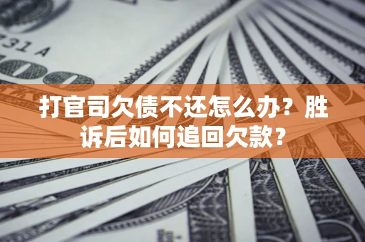 武汉打官司欠债不还怎么办？胜诉后如何追回欠款？