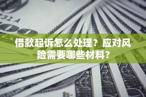 武汉借款起诉怎么处理？应对风险需要哪些材料？