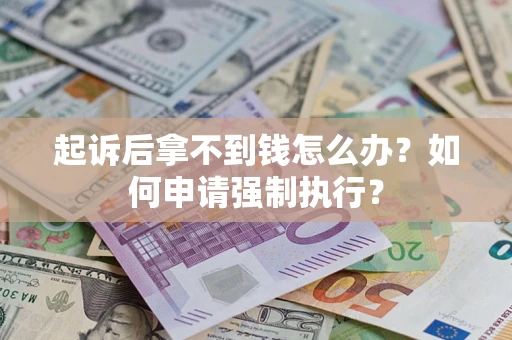 武汉起诉后拿不到钱怎么办？如何申请强制执行？