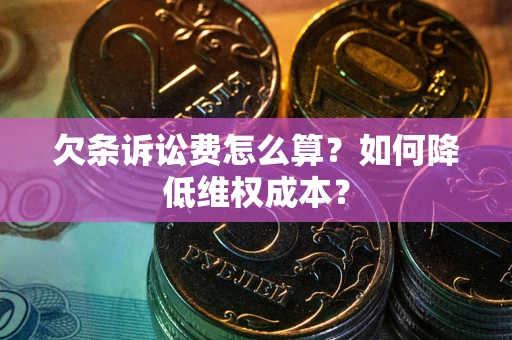 武汉欠条诉讼费怎么算？如何降低维权成本？