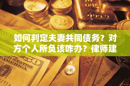 武汉如何判定夫妻共同债务？对方个人所负该咋办？律师建议