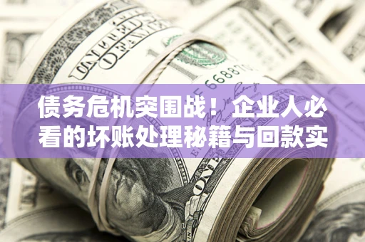 武汉债务危机突围战！企业人必看的坏账处理秘籍与回款实战指南